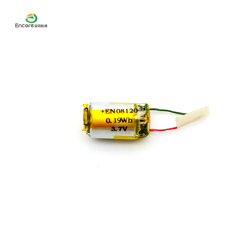 08120 50mAh உருளை 3.7v லிப்போ பேட்டரி