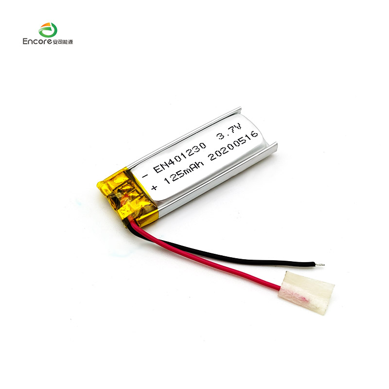 3.7v 125mah ஸ்மார்ட் அணியக்கூடிய சாதனங்கள் லிப்போ பேட்டரி