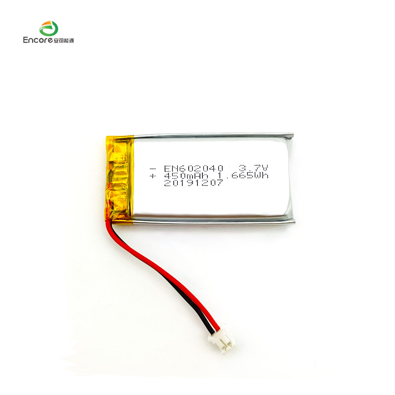 602040 3.7v 450mah லி பாலிமர் பேட்டரி